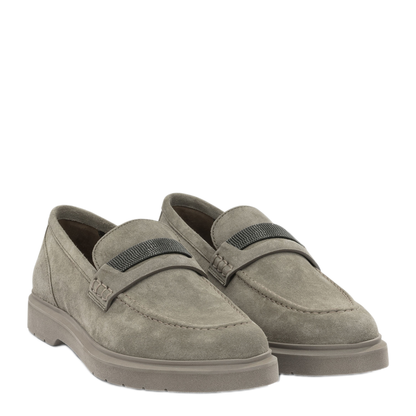 MAYFEYR - Brunello Cucinelli - Suede Loafers With Charm - MZSFG2370C8850X