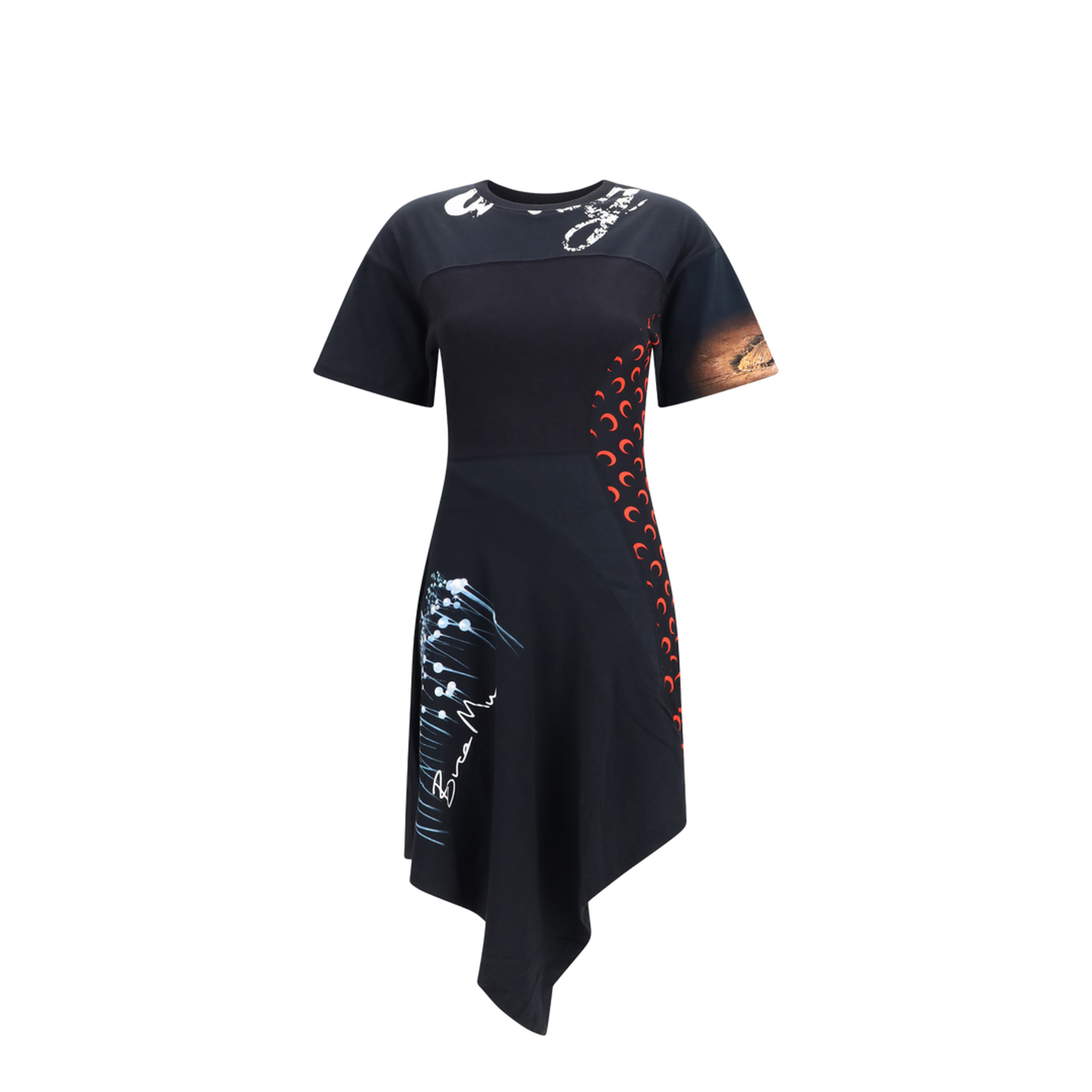MAYFEYR - Marine Serre - Asymmetric Recycled Jersey Dress - WDR465AUJER0003