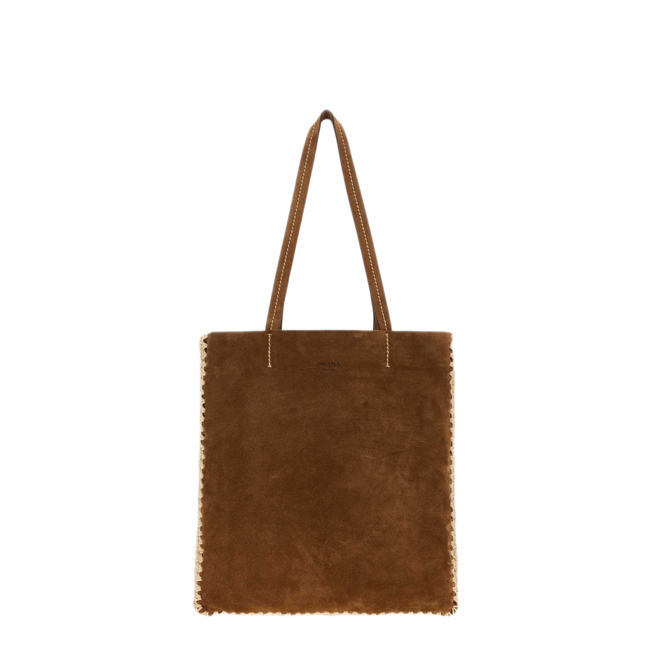 MAYFEYR - Prada - Brown Suede Large Shopping Bag - 1BG6582FP1F0324