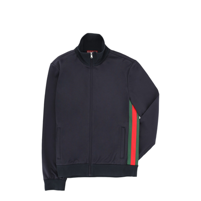 Blue Full Zip Jacket With Zip Closure