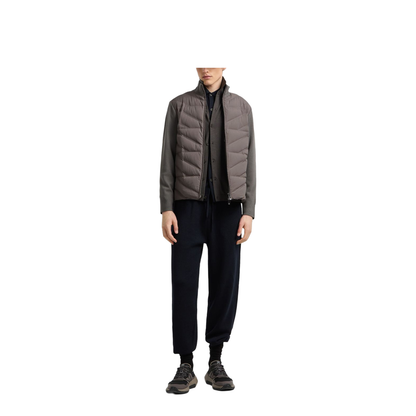 Travel Essentials Two-Piece Effect Full-Zip Down Jacket