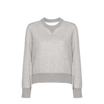 Cotton and Nylon Crewneck Sweater