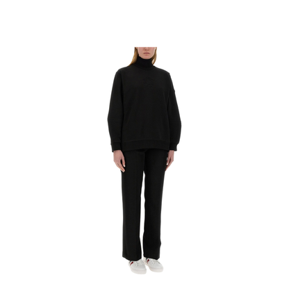 Black Cotton Oversize Sweatshirt