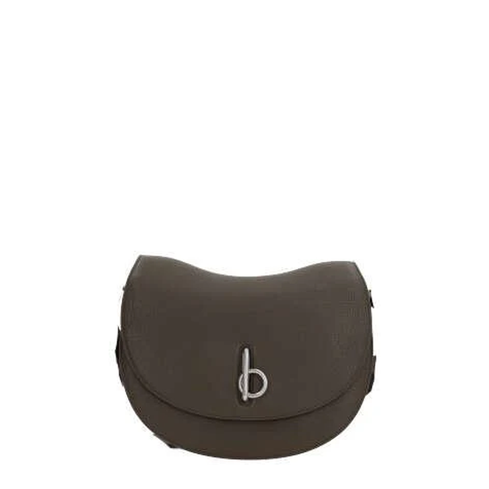 Military Green Grained Leather Crossbody Bag