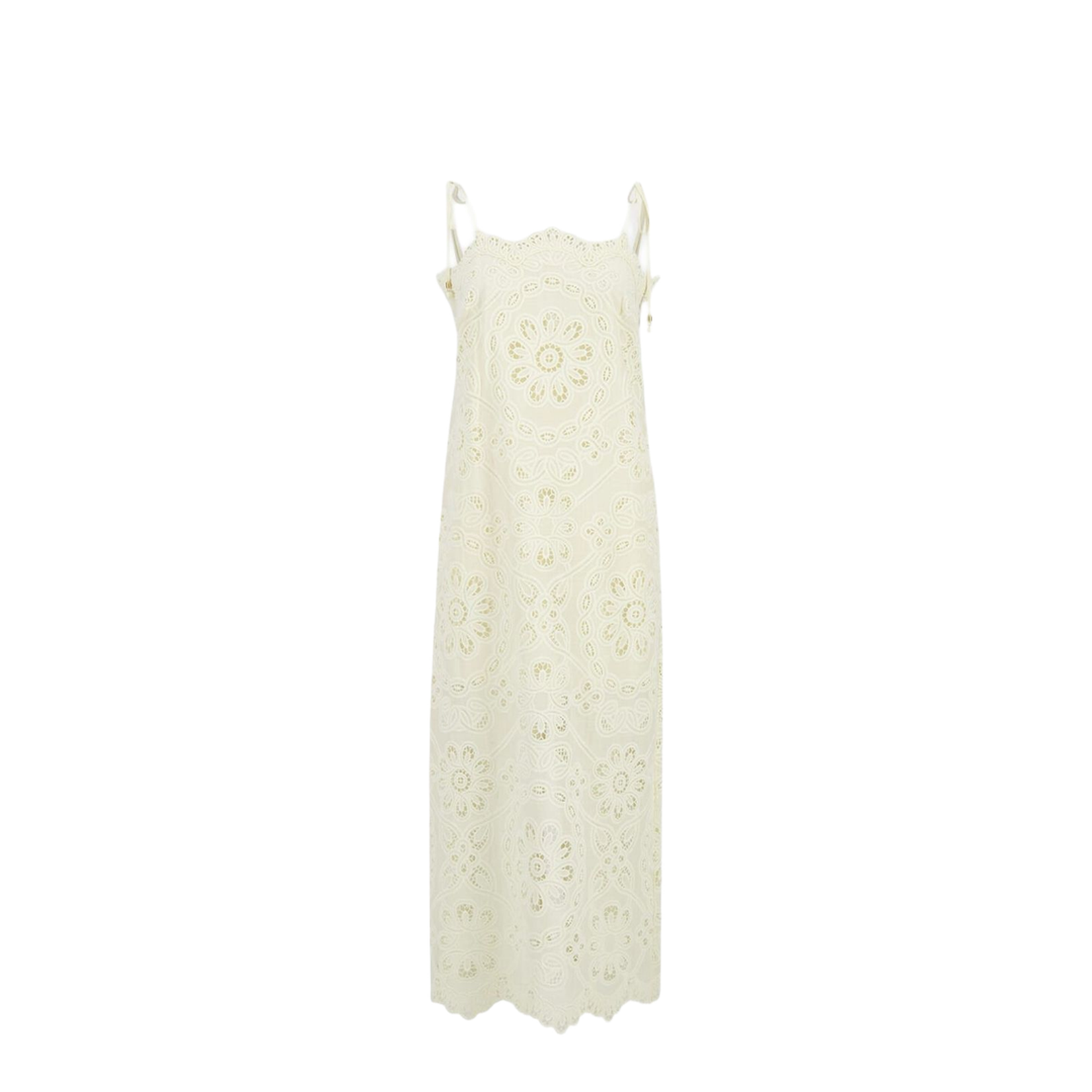 Embroidered Dress Ivory