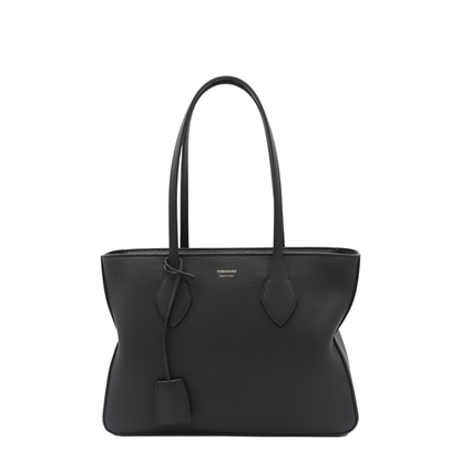 Ferragamo Black Leather Tote Bag