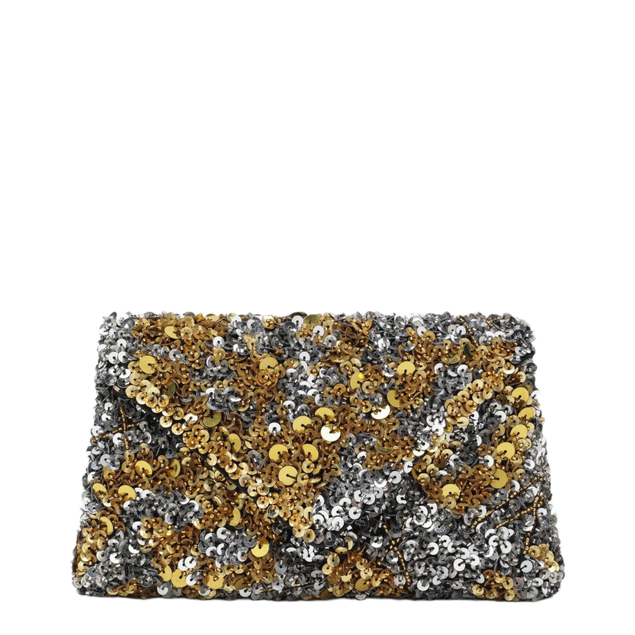 Silver Gold Sequin Pouch