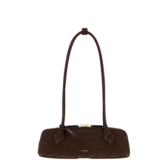 Teckel Small Calfskin Nubuck Shoulder Bag - Brown