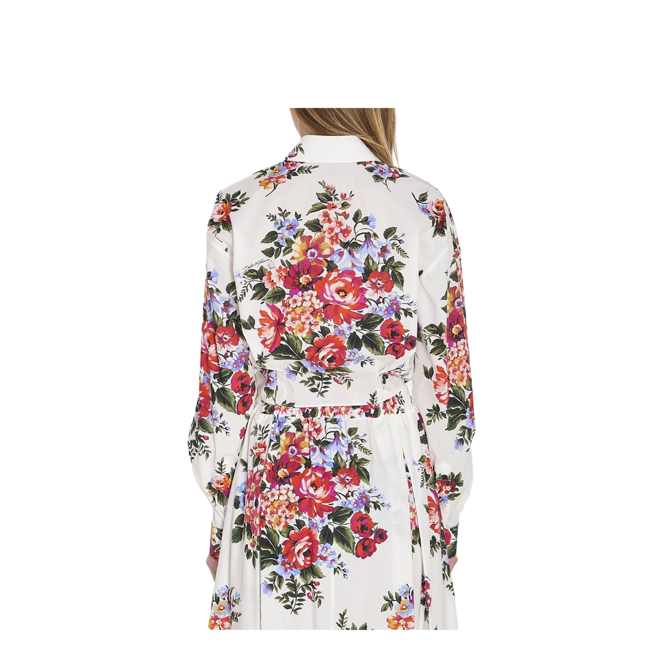 Floral Print Crop Shirt