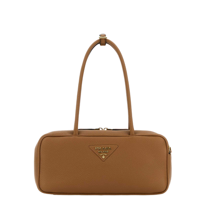 Caramel Leather Shoulder Bag