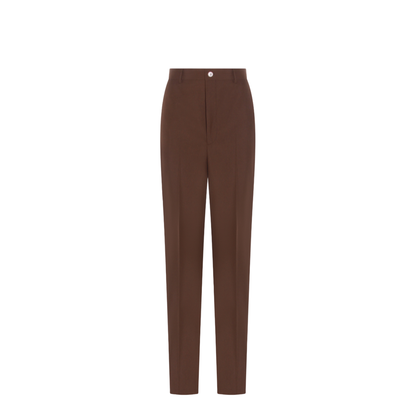 Wide Fit Trousers In Brown