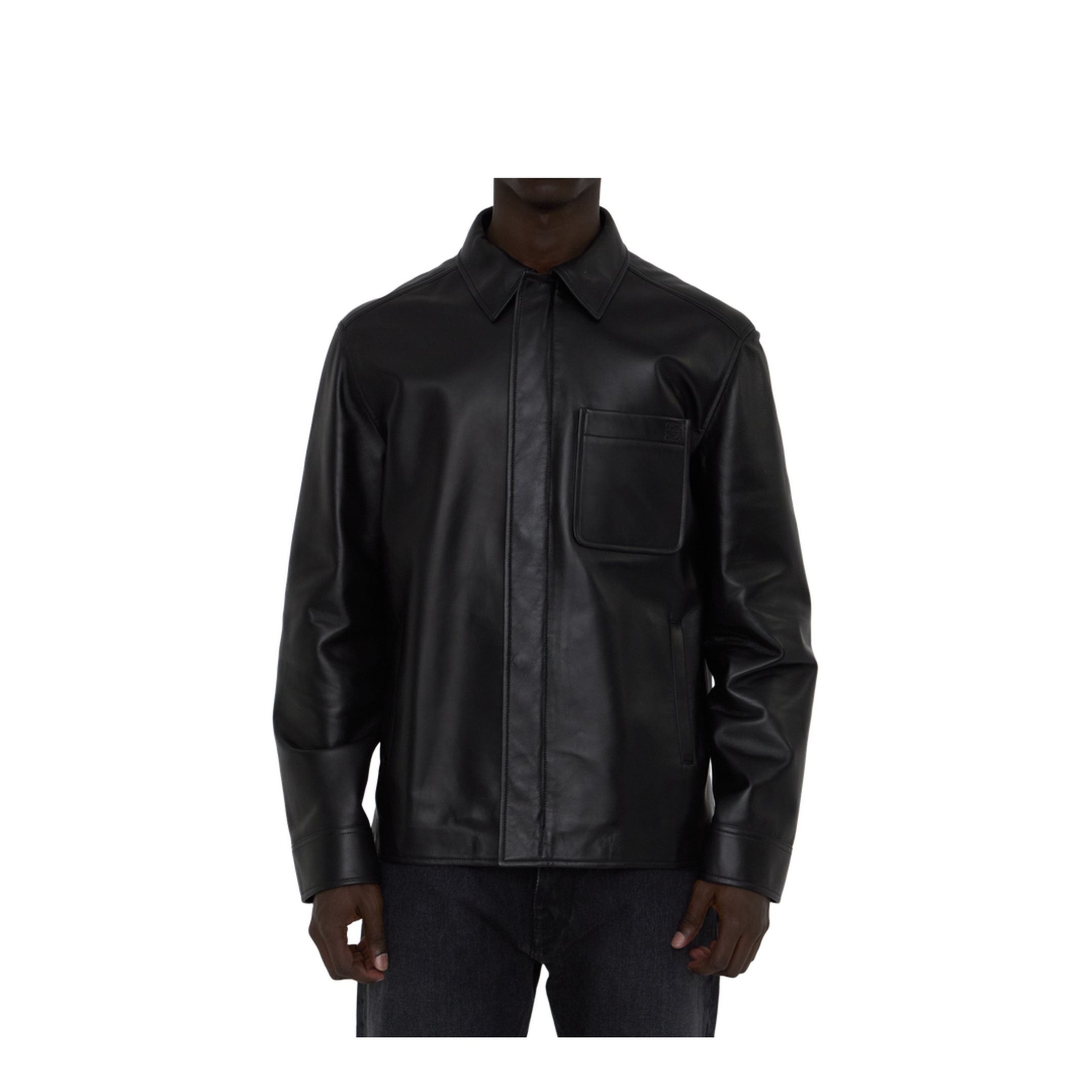 Overshirt in Lambskin Nappa