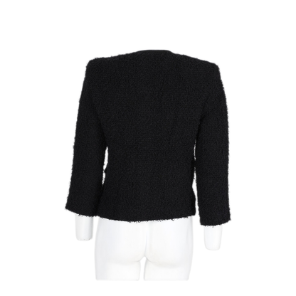 Double Breasted Tweed Cropped Jacket