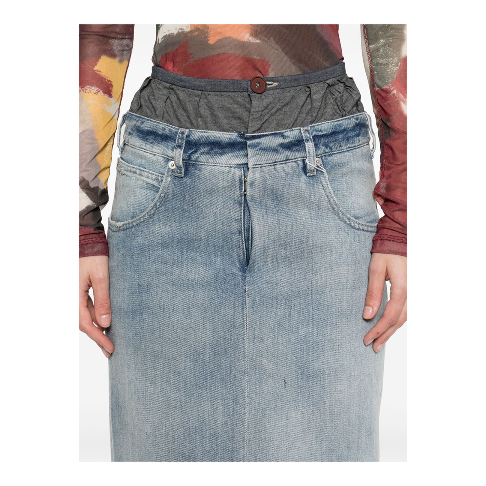 Maxi Denim Cotton Skirt