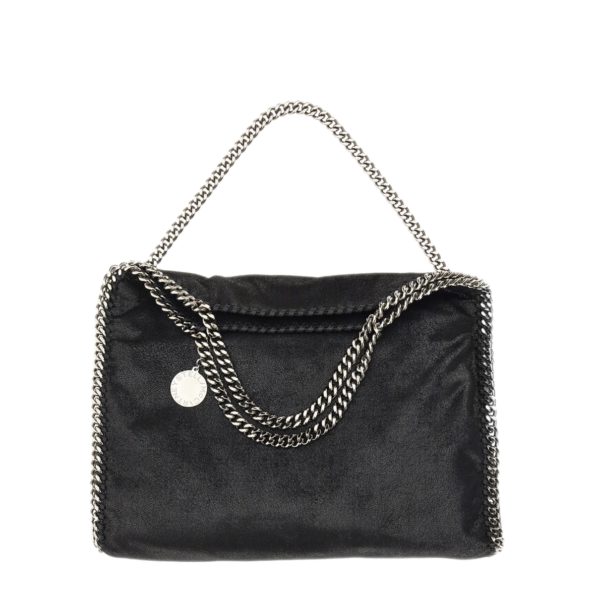 Falabella Fold-Over Shaggy Deer Tote Bag - Black