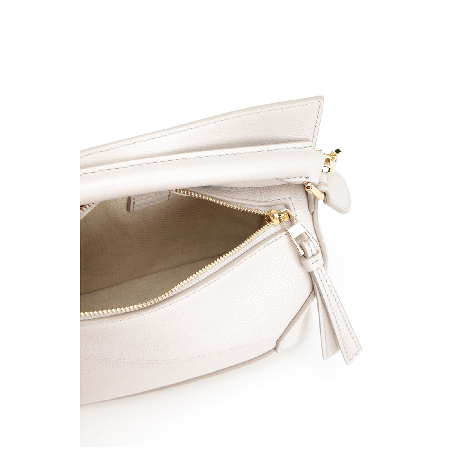 Mini Puzzle Edge Bag in Soft Grained Calfskin Grey