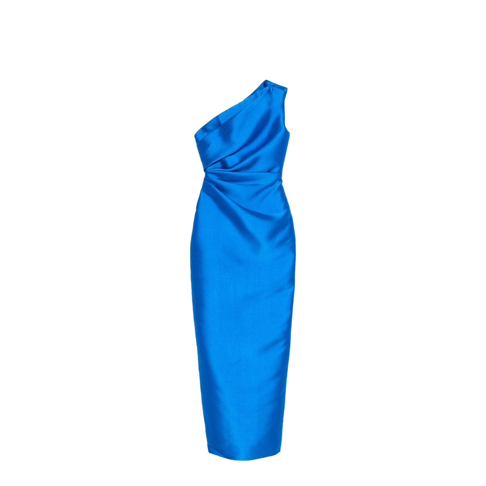 Topaz Blue Interlock Twill Weave Maxi Dress