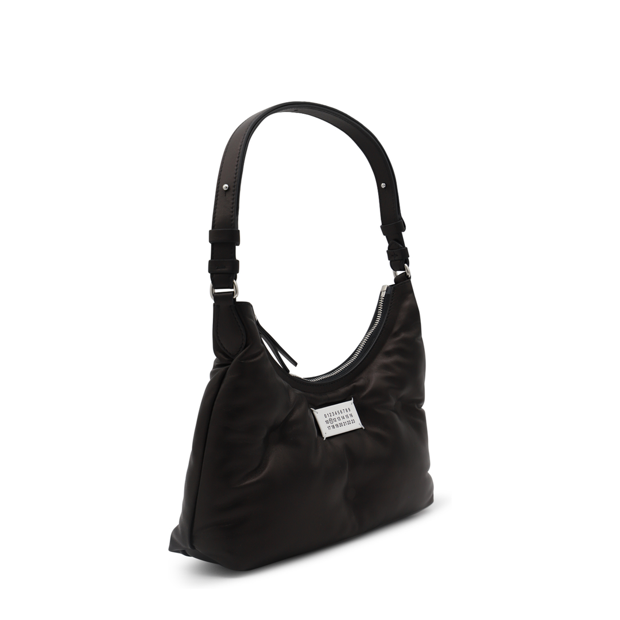 Glam Slam Small Lambskin Hobo Bag - Black