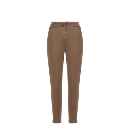 Cotton and Silk Interlock Joggers