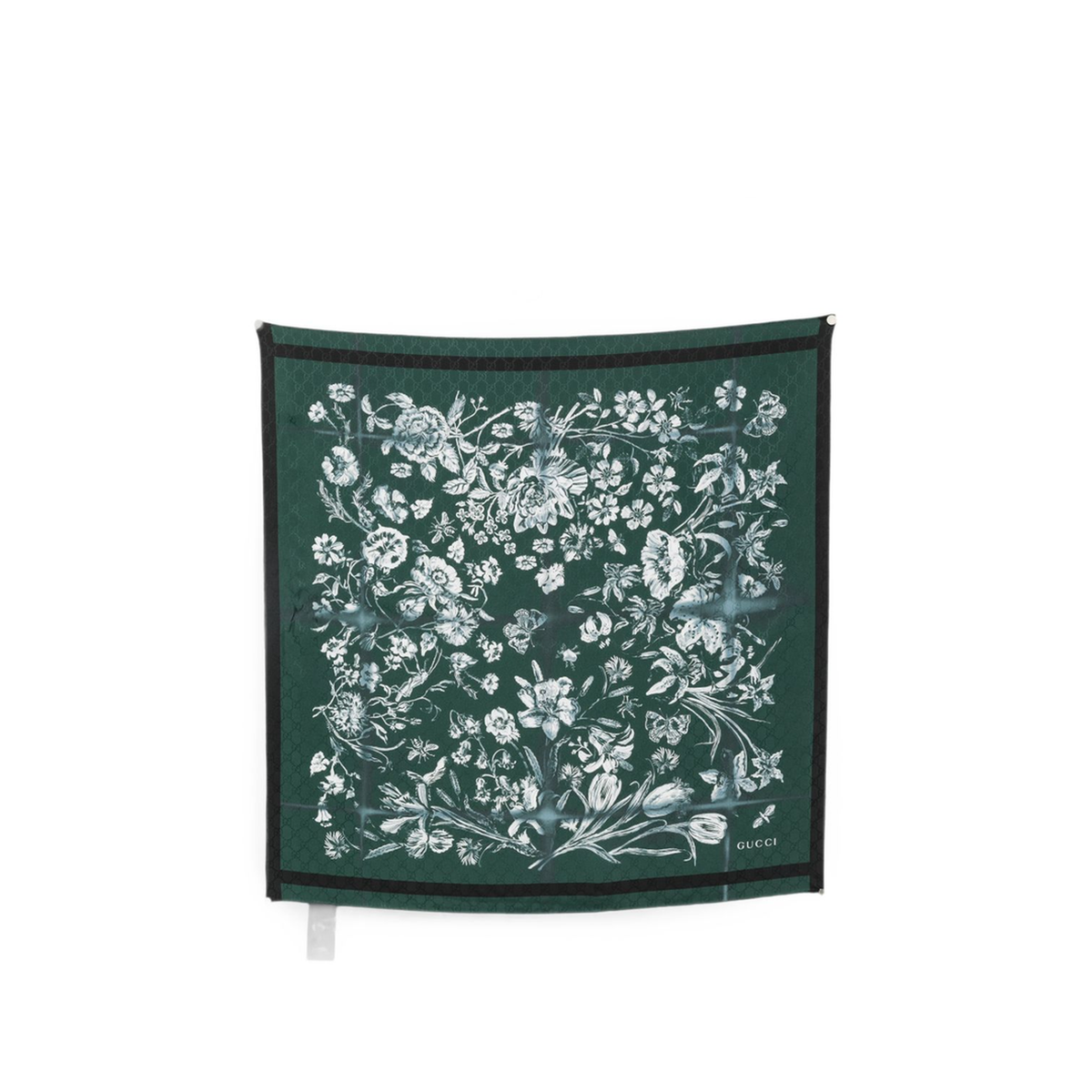 MAYFEYR - Gucci - Dark Green Floral Silk Scarf - A007EE3G0093000