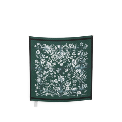 MAYFEYR - Gucci - Dark Green Floral Silk Scarf - A007EE3G0093000