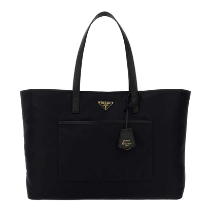 Black Re-Nylon Large Re-Edition 1978 Shopping Bag