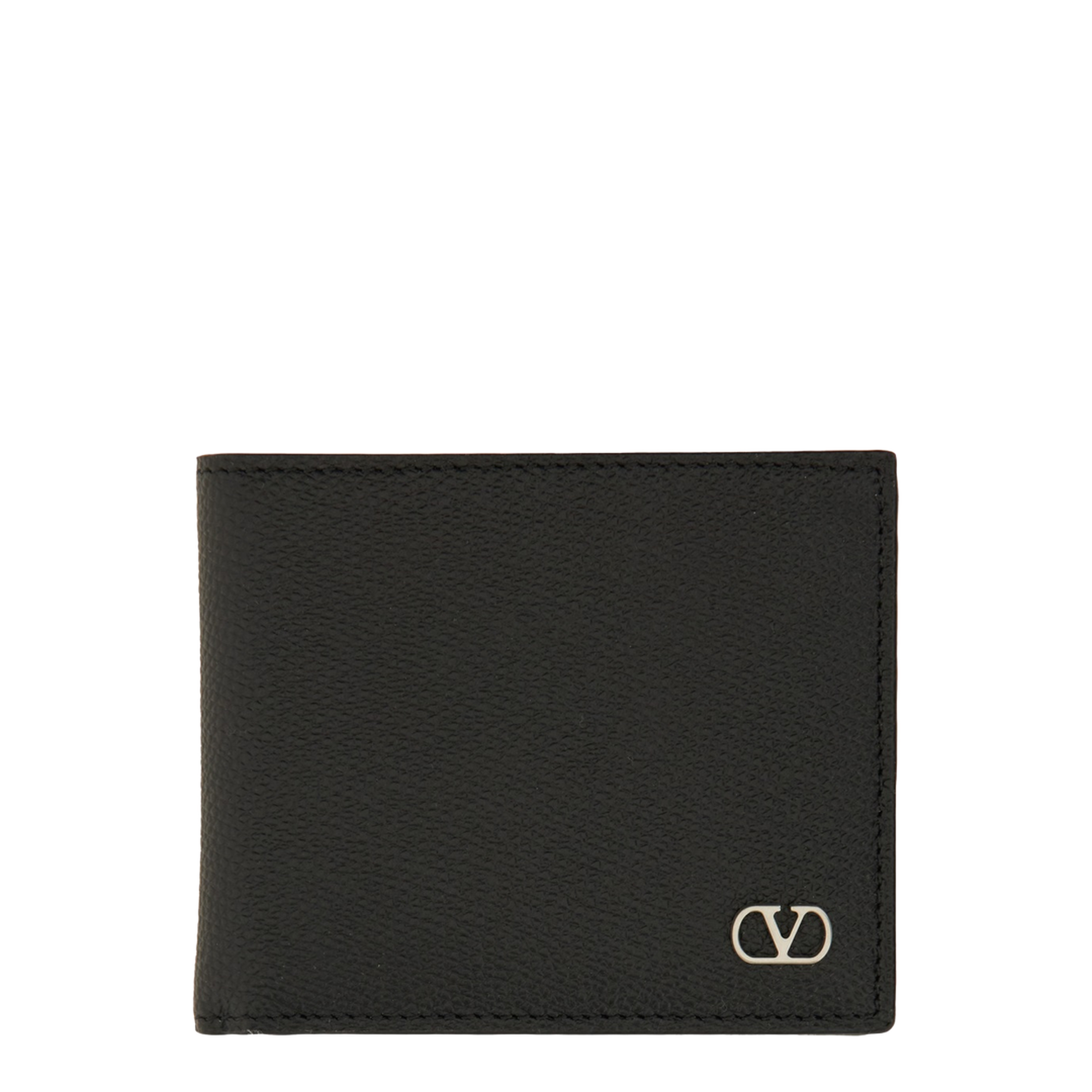 VLogo Signature Grainy Calfskin Wallet