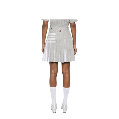 Pleated Tweed Skirt