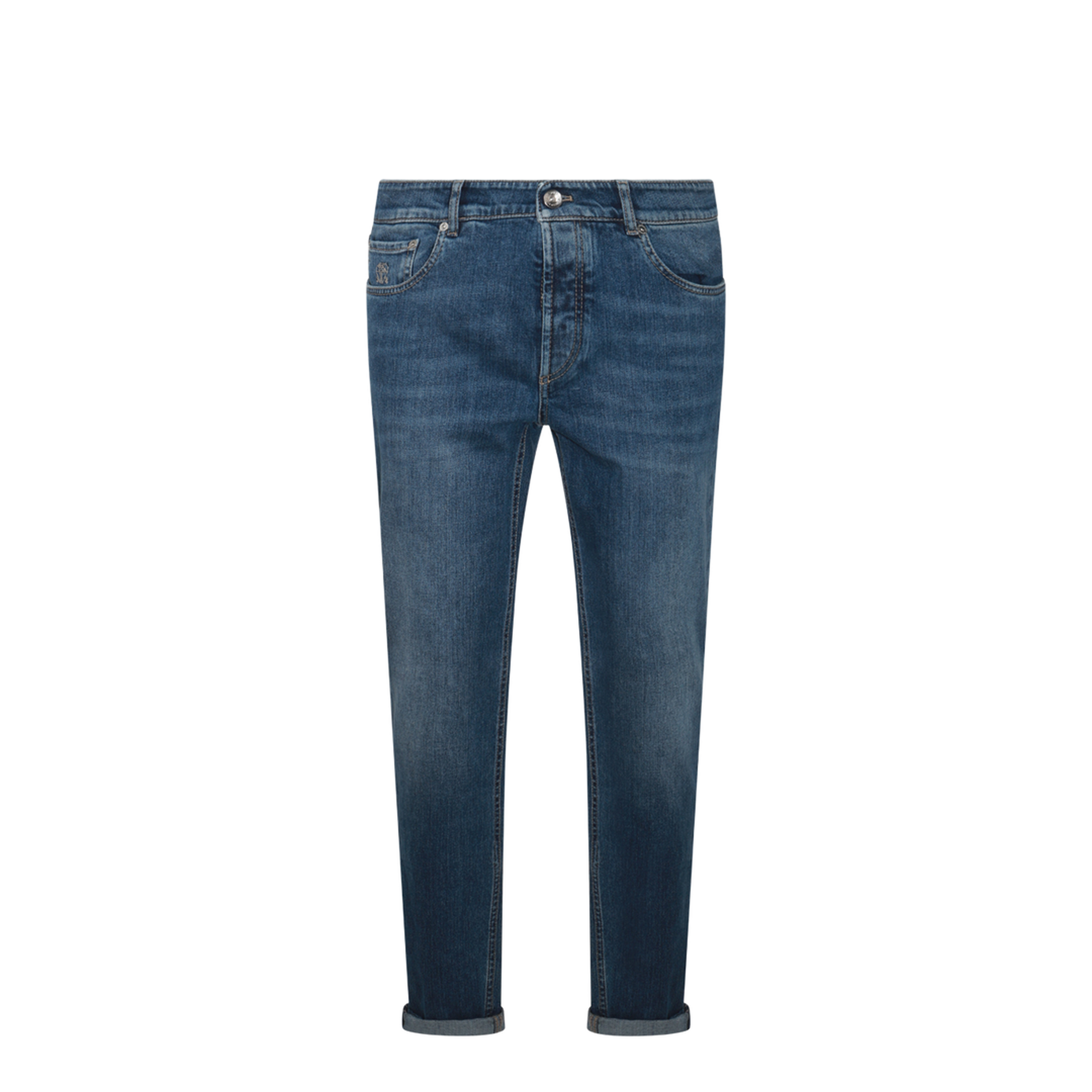 Logo Embroidery Stretch Jeans