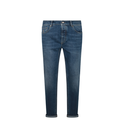 Logo Embroidery Stretch Jeans