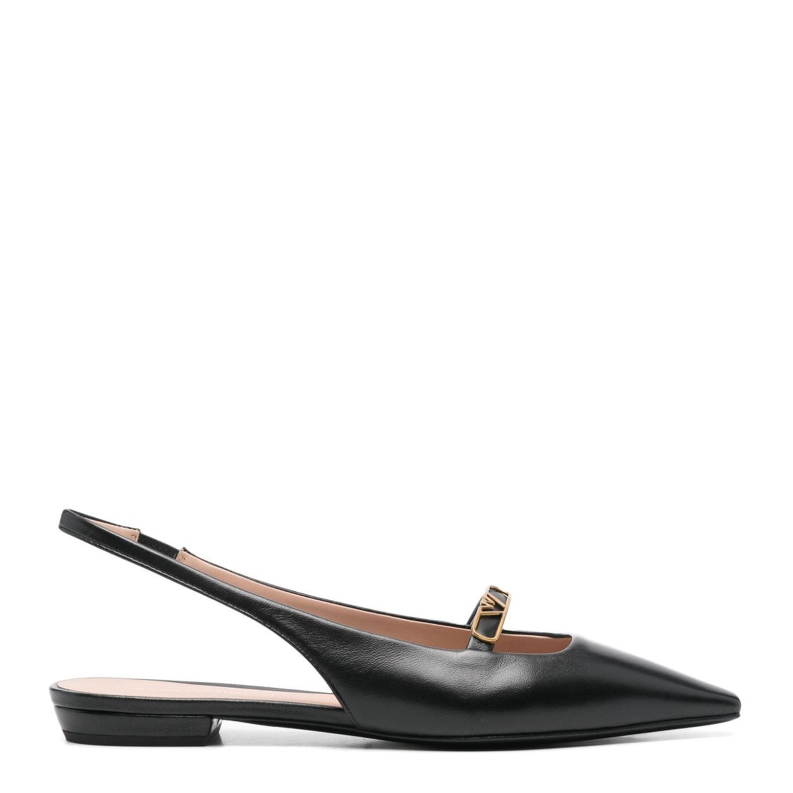 Nappa-leather Slingback Ballerinas with Eagle Plate