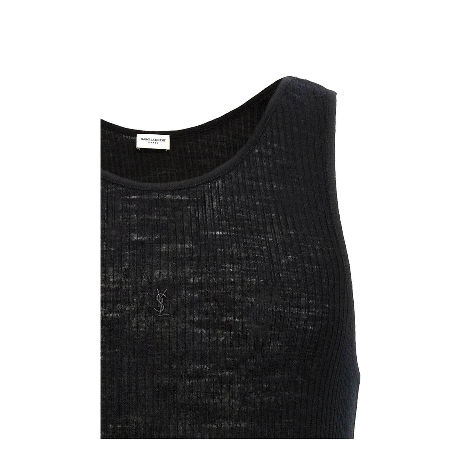 Semi-Sheer Ribbed Tank Top