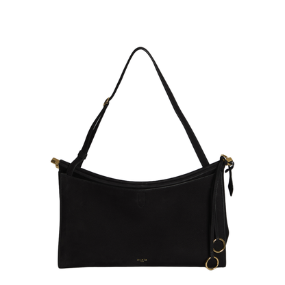 Le Click Pocket 35 Nubuck Crossbody - Noir