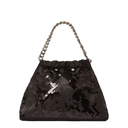 Falabella Mini Drawstring Bag Pixel Snake Sequins Embroidery