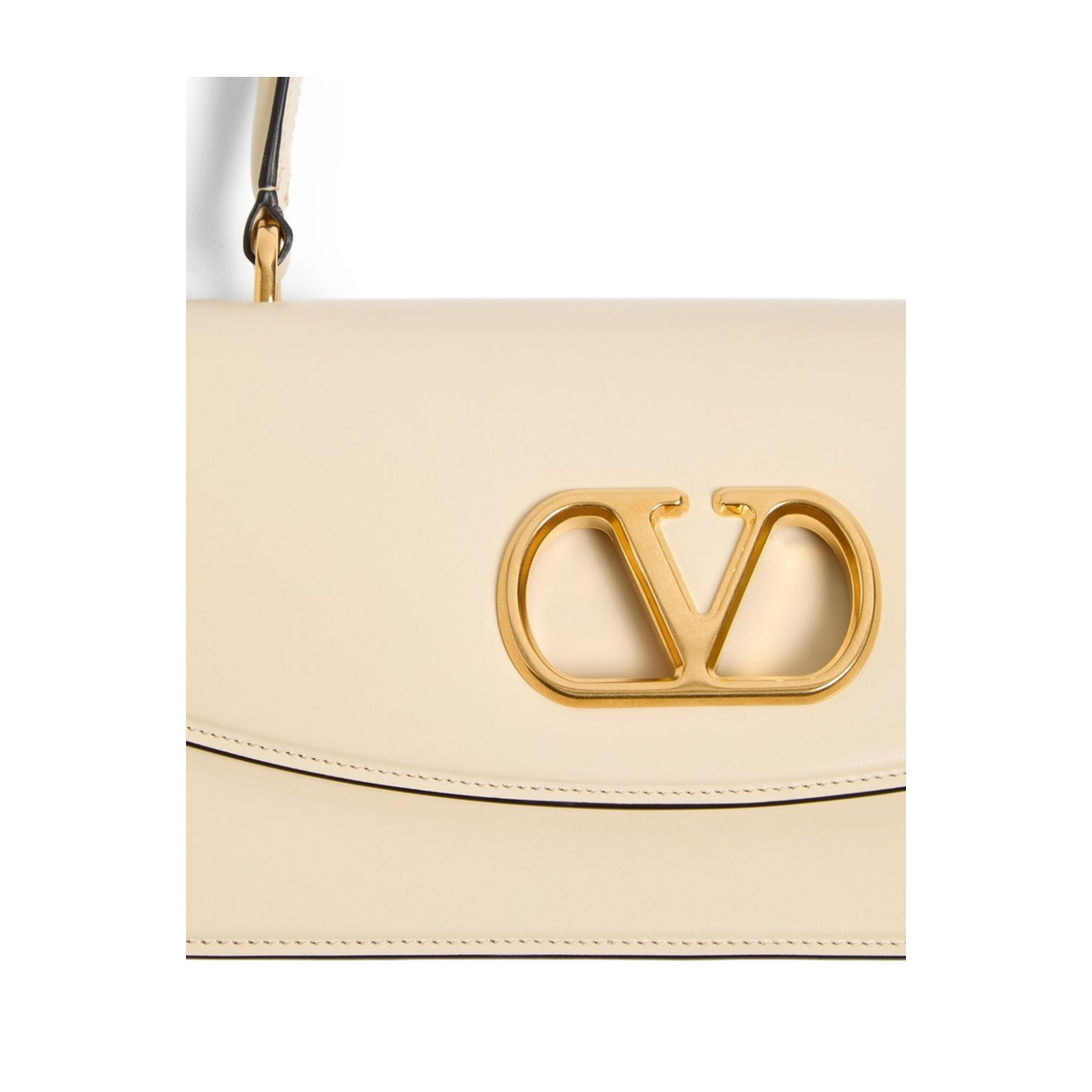 Light Beige Foldover Top Bag