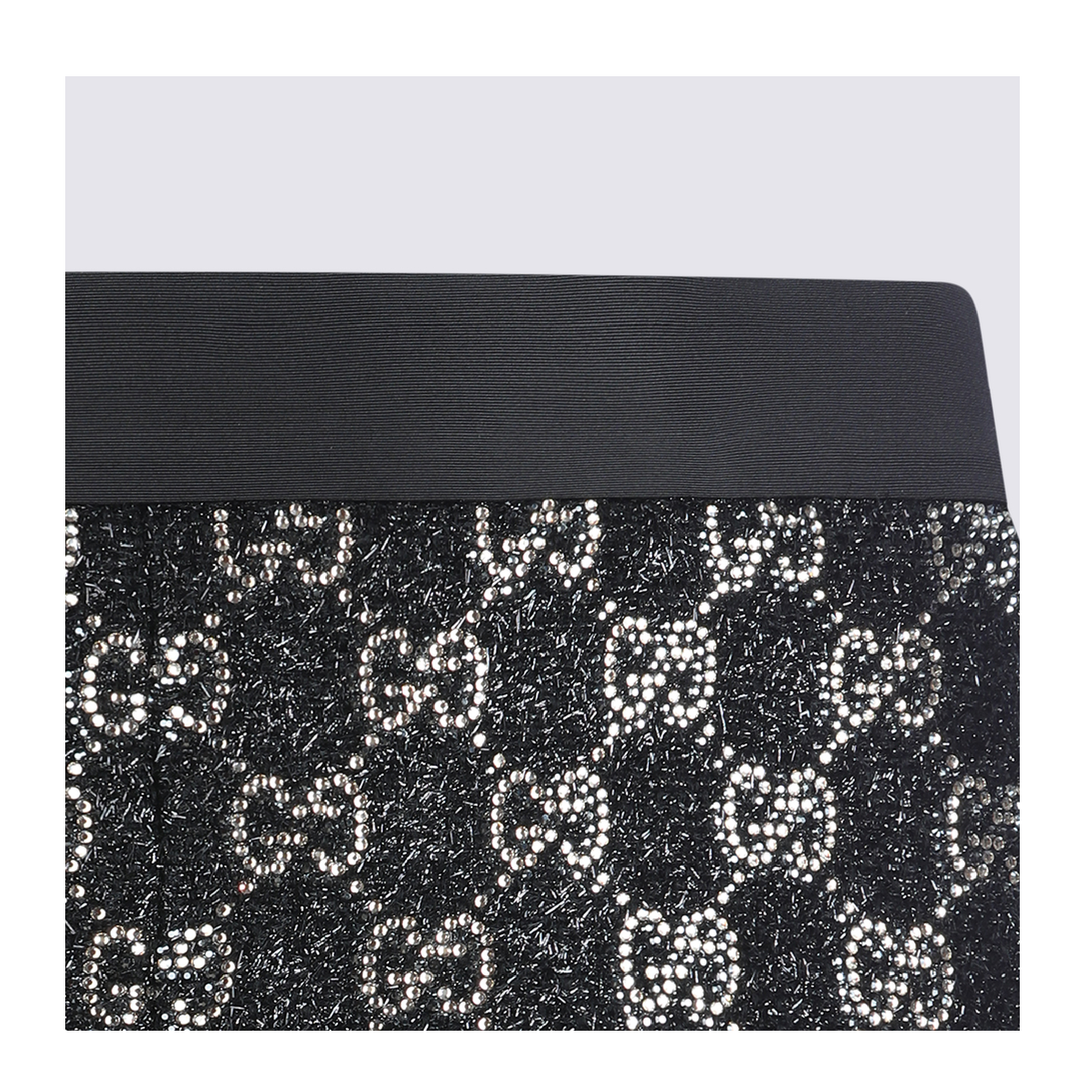 Embroidered Wool Tweed Lamé Shorts