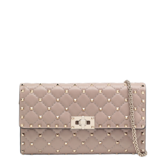 Rockstud Spike Crossbody Bags - Powder Pink