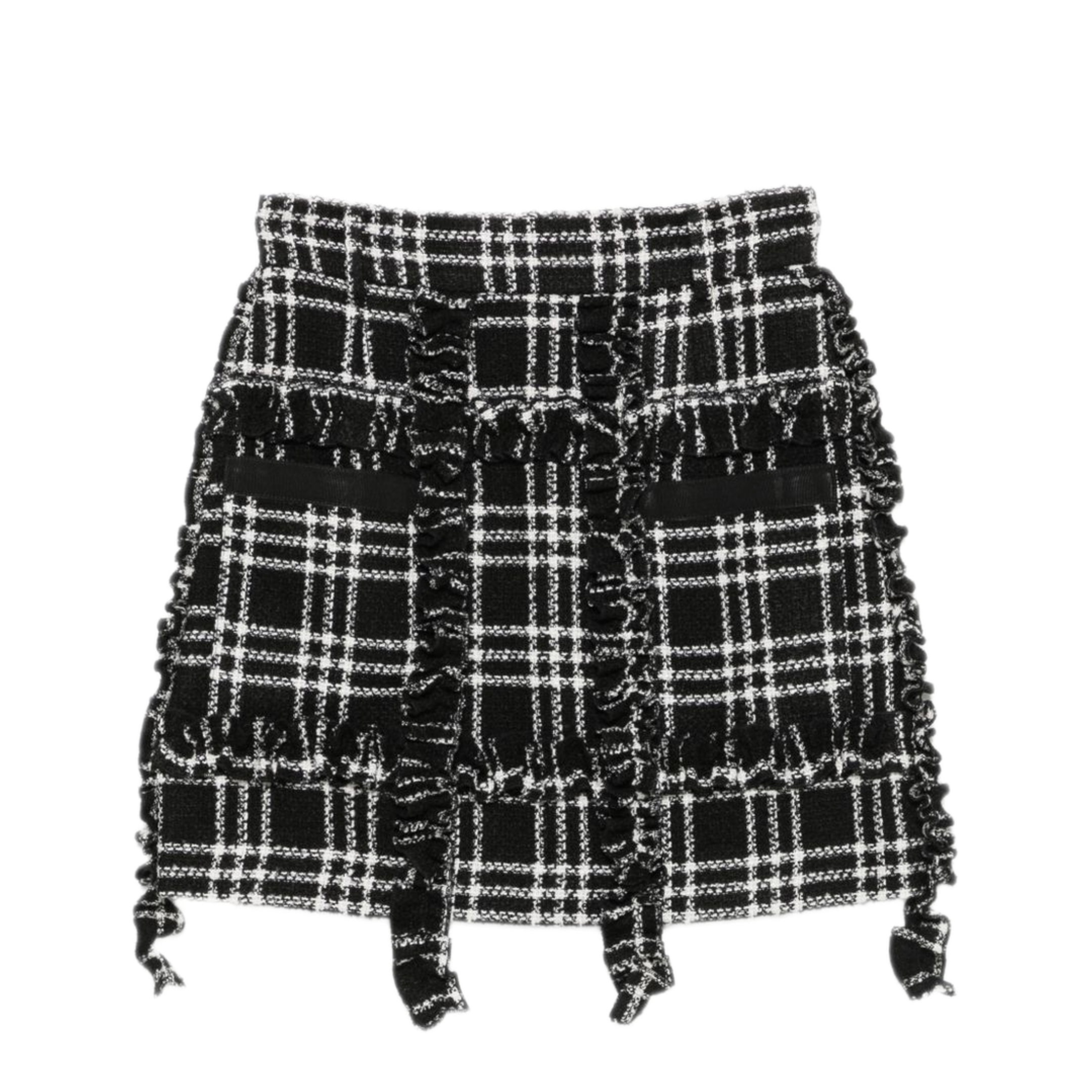 MAYFEYR - Alessandro Enriquez - Black Checked Pattern Skirt - SK84JQBLACK