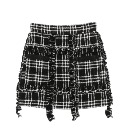 MAYFEYR - Alessandro Enriquez - Black Checked Pattern Skirt - SK84JQBLACK