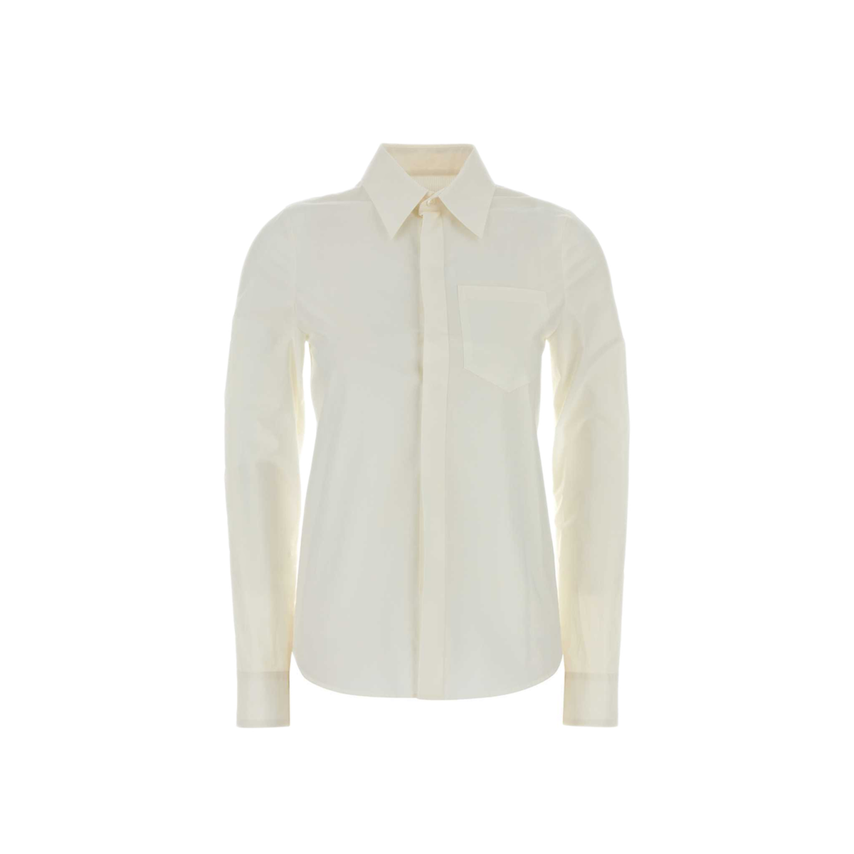 MAYFEYR - Mm6 Maison Margiela - White Poplin And Stretch Knit Shirt - S62DT0060MTN208961