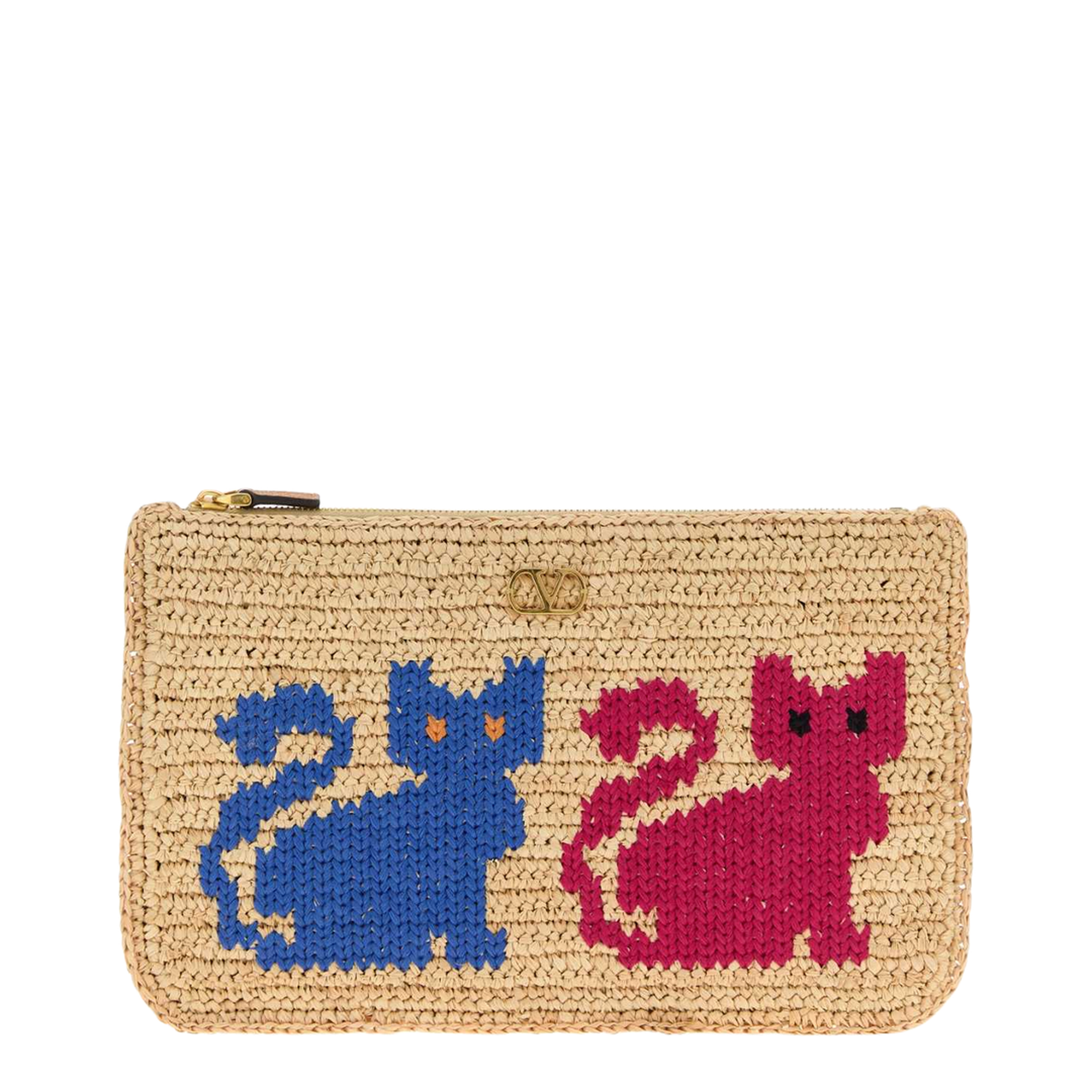 MAYFEYR - Valentino - Raffia Vlogo Signature Clutch - 8W2P0AZ4TNCR9F