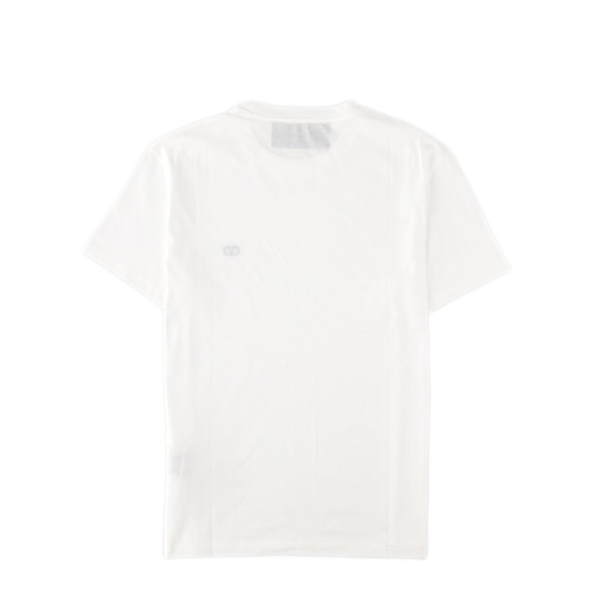 White Cotton T-Shirt With Vlogo Embroidery