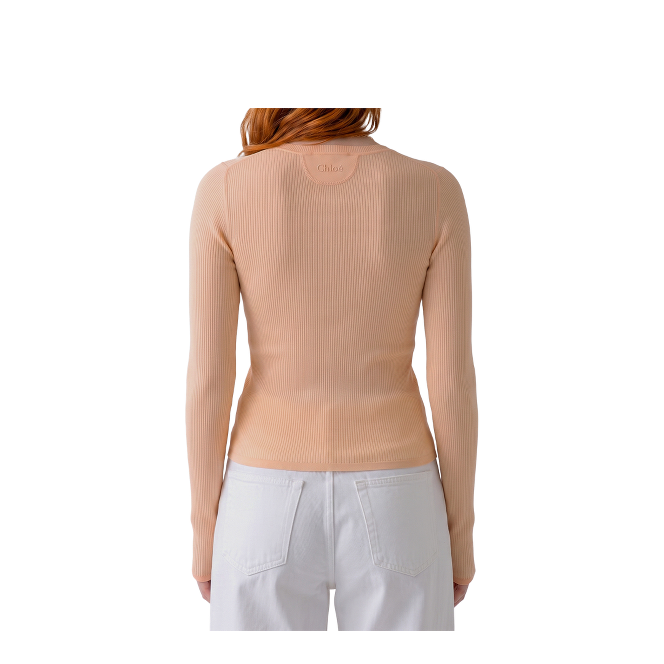 MAYFEYR - Chloè - Bleached Orange Ribbed Top - CH26AMP1956081G