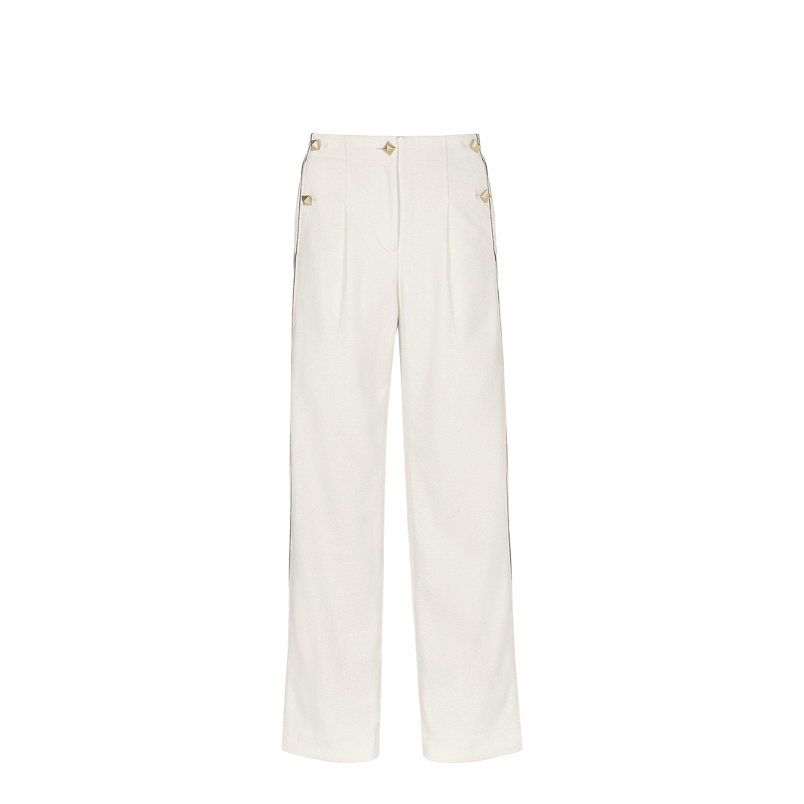 Wide-Leg Bouclé Pants