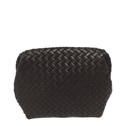 Intrecciato Leather Clutch Bags - Brown
