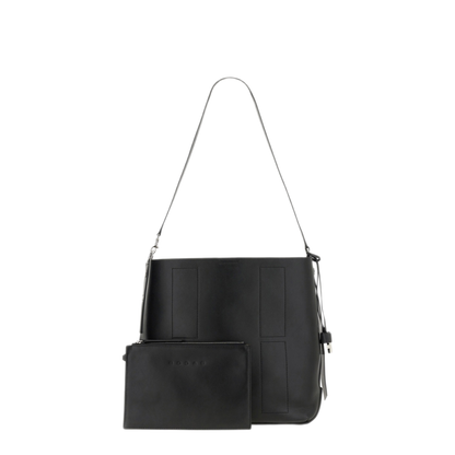Hocket Medium Calf Leather Hobo Bag - Black
