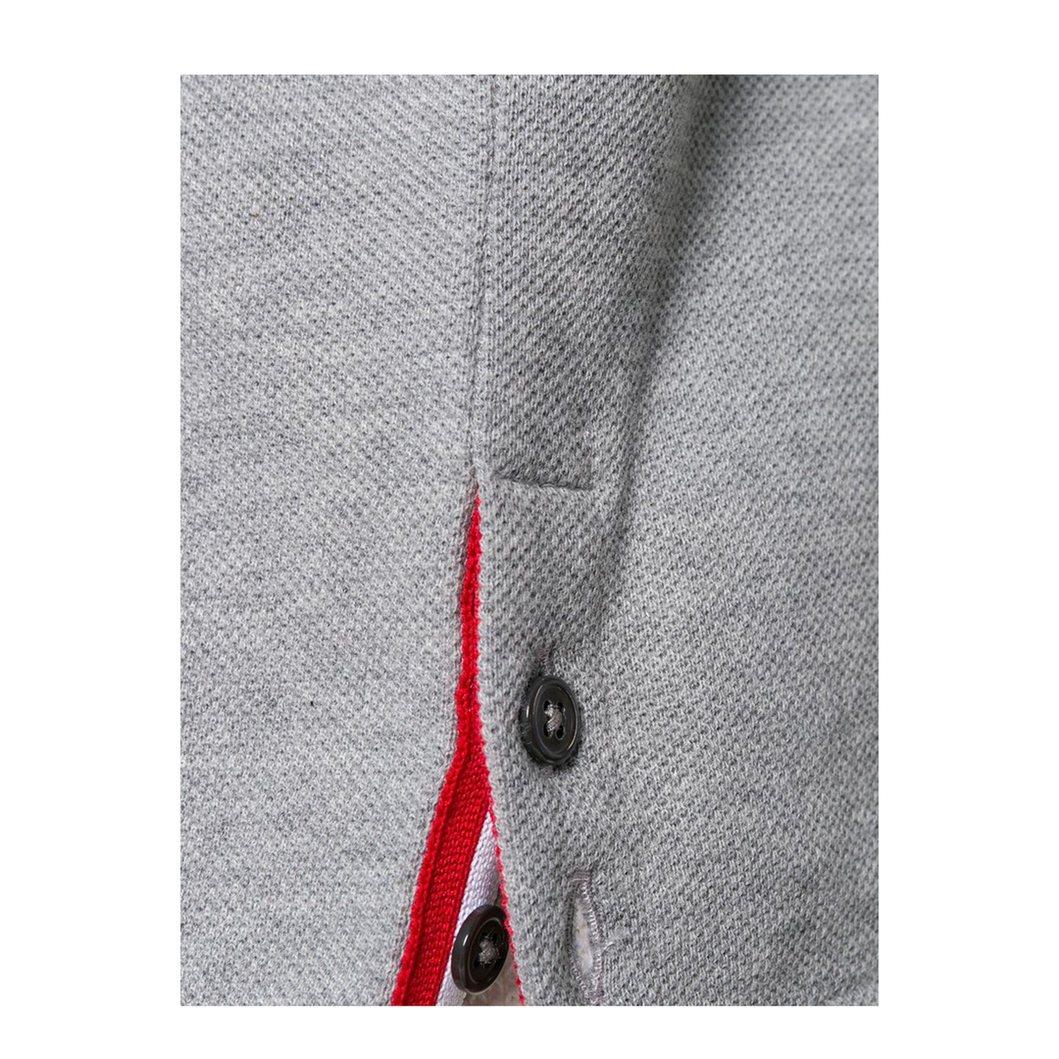 MAYFEYR - Thom Browne - Relaxed Fit Ss Tee With Center-Back Rwb Stripe In Classic Pique - MJS056A00050055