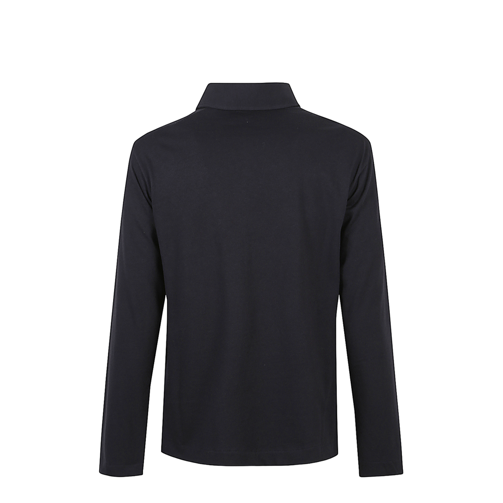 Long-Sleeved Polo Shirt V-Neck with Buttons and Turndown Collar