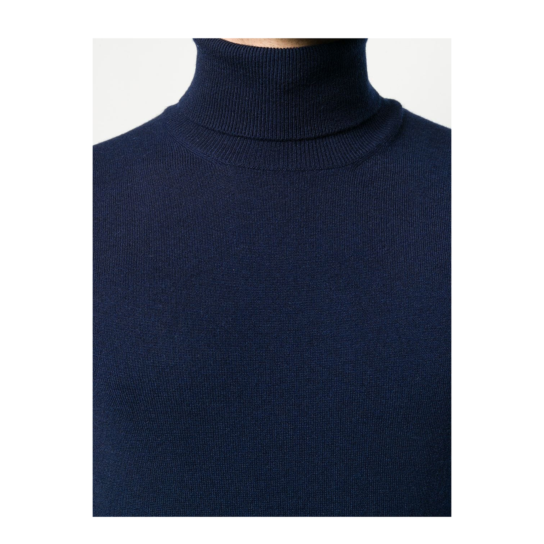 Long-Sleeved Turtleneck Jumper - Blue