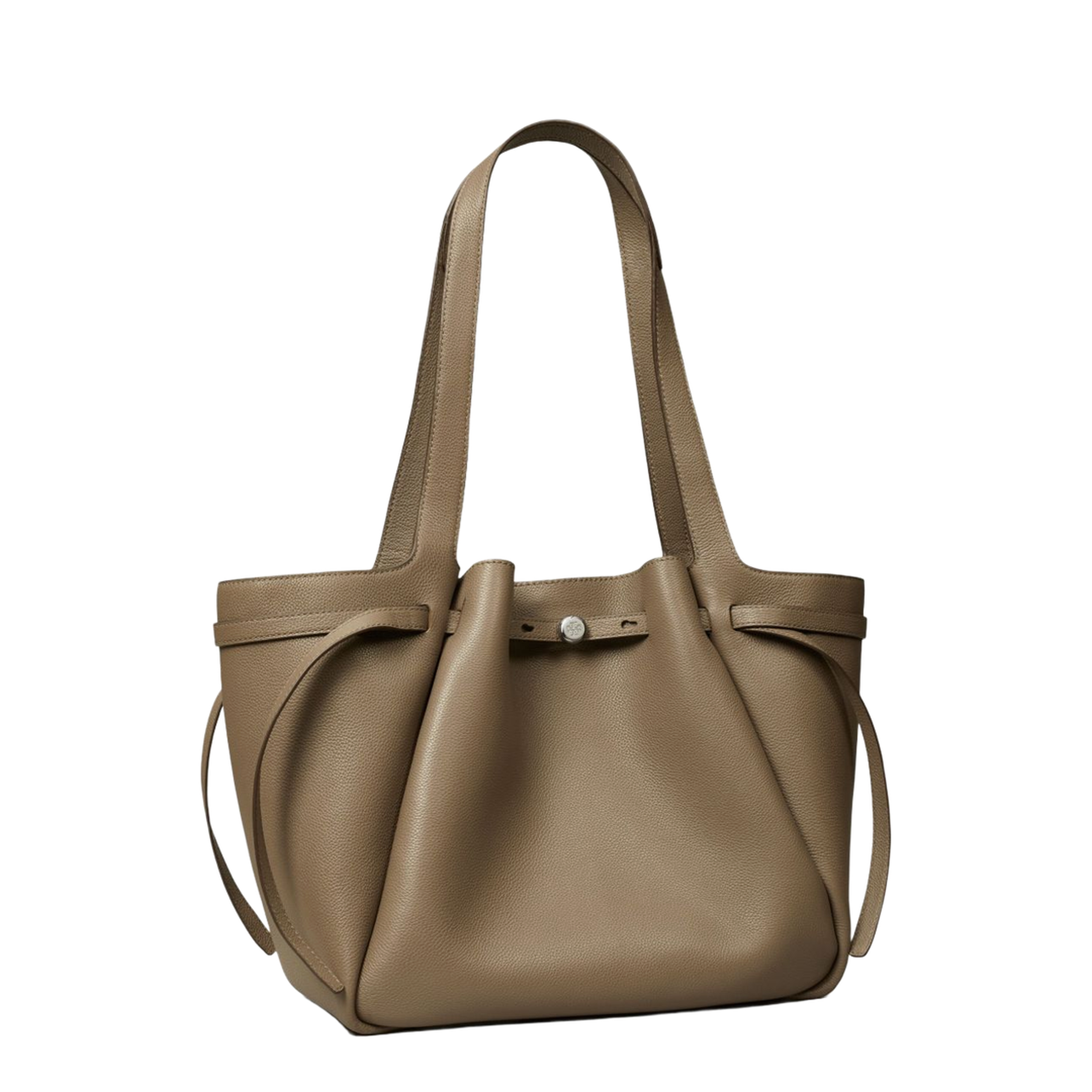 Romy Pebbled Leather Tote - Wild Mushroom